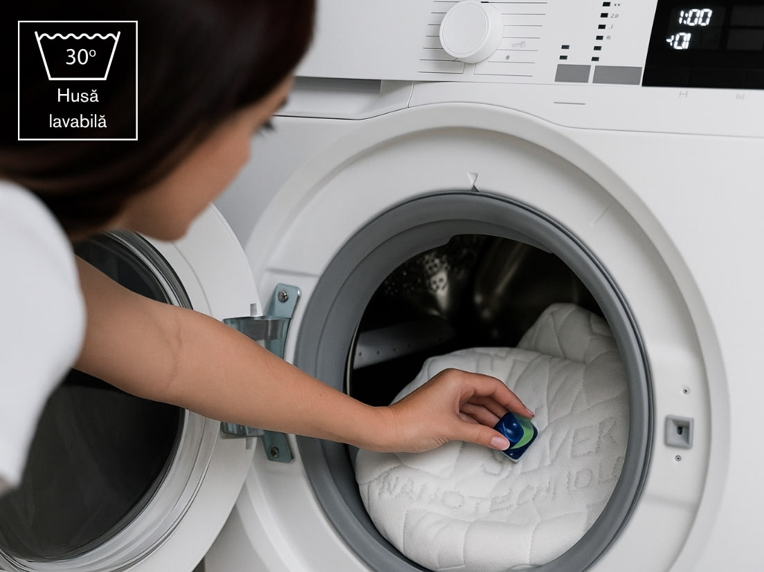 husa lavabila saltea biogreen memory foam