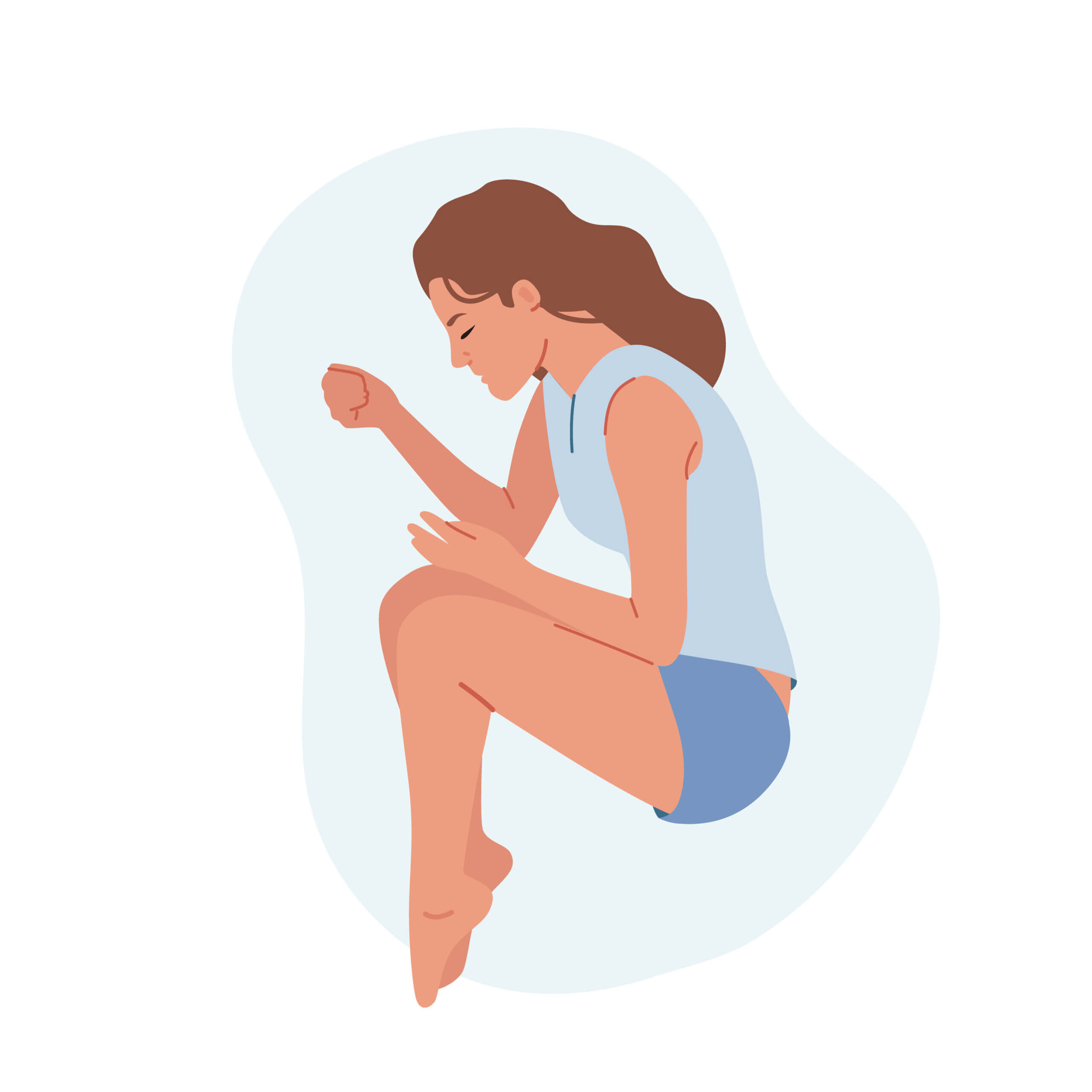 dormitul pe laterale